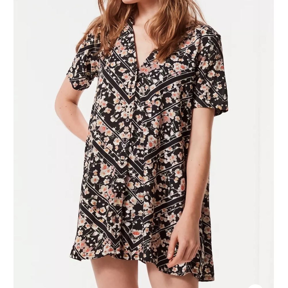 Urban Outfitters Floral Button-Down Shift Dress